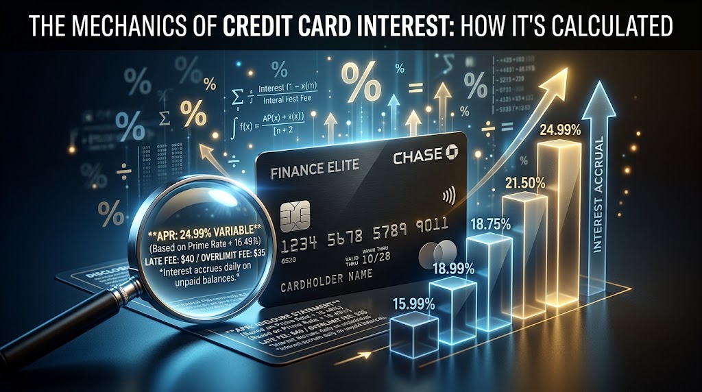 Abstract illustration of a credit card and rising bars